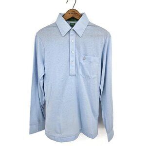 Vtg Deadstock Grand Slam by Munsingwear Polo Shirt Mens S Light Blue Long Sleeve